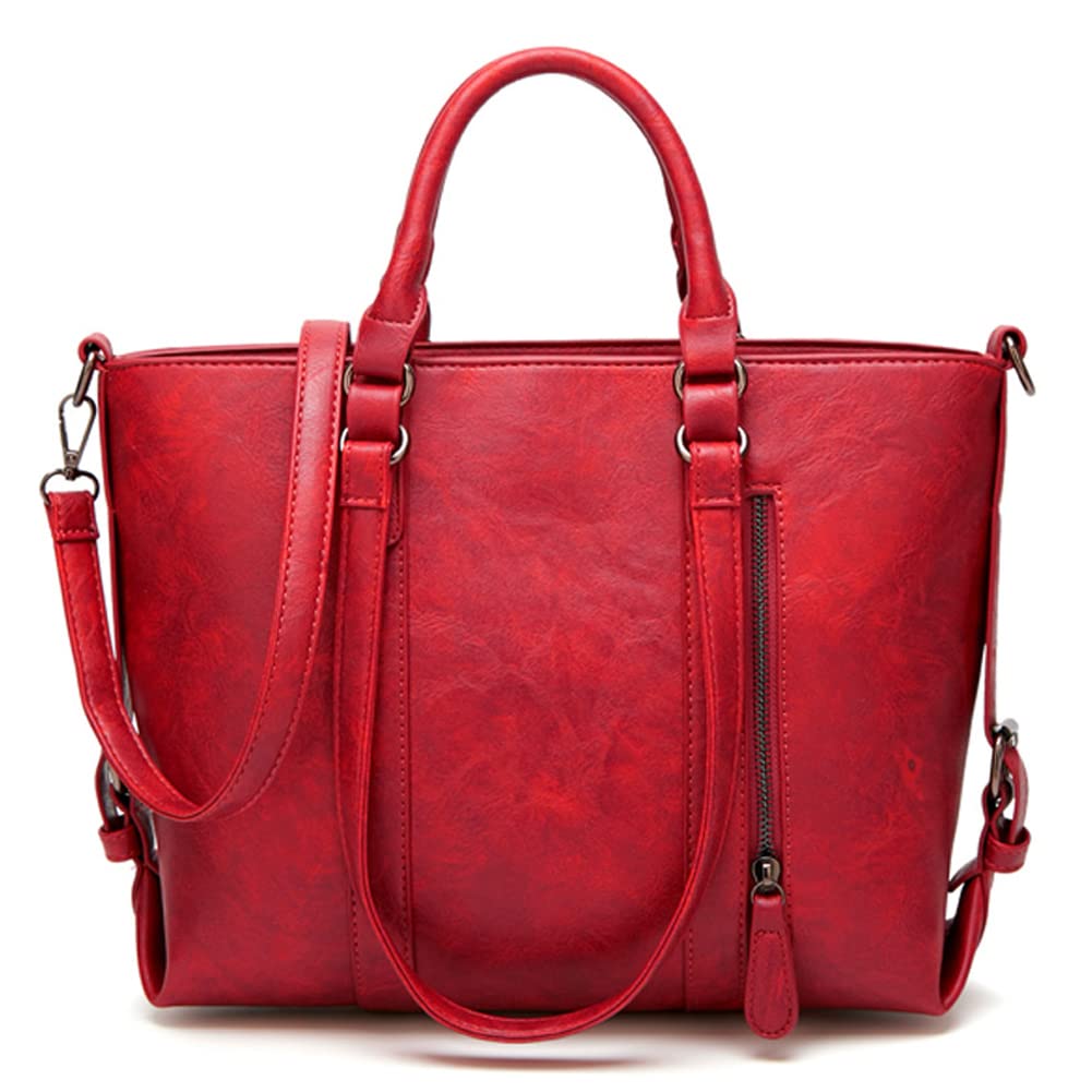 Stylish Large Capacity PU Leather Shoulder Bag for Women - Retro Crossbody Tote & Top Handle Handbag - Perfect for Work, Travel & Daily Use