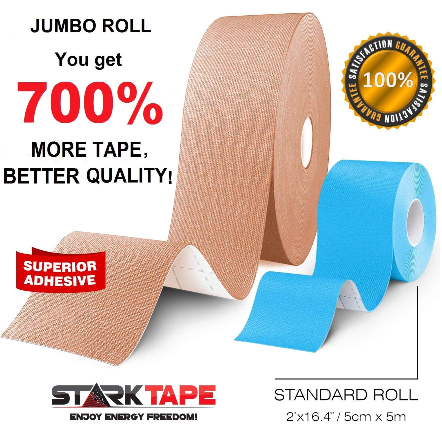 Professional Kinesiology Tape 2 Pack - Sensitive Skin Sports & Physical Therapy Tape for Knee, Shoulder, Ankle Pain Relief - Beige | Muscle Support for Athletes, Post-Workout Recovery & Injury Rehabilitation