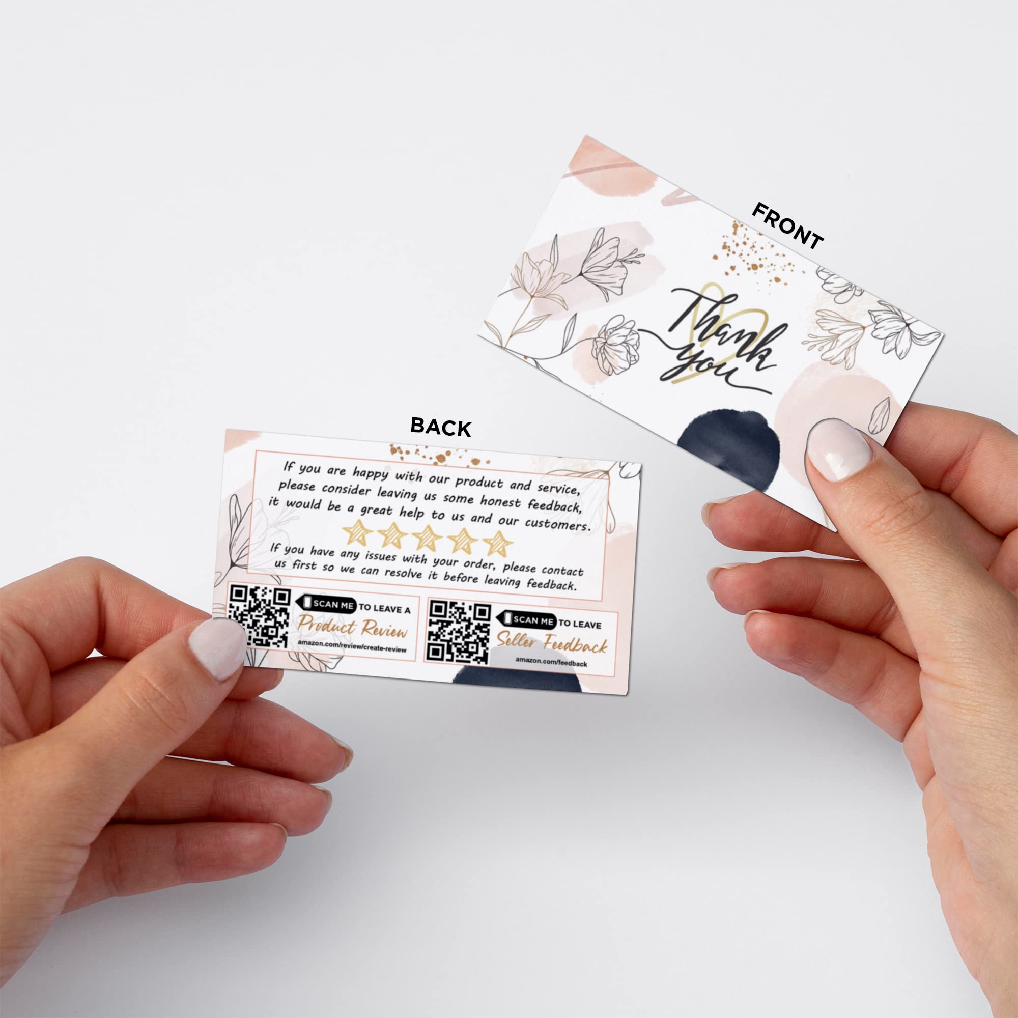 Amazon Thank You Cards with Feedback Request & QR Code - 2