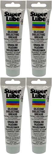 Super Lube 91003 Silicone High-Dielectric & Vacuum Grease - 3 oz. Tube (Pack of 4) - Ideal for Electrical Connectors, O-Rings, Gaskets & Vacuum Systems - Waterproof & Extreme Temperature Resistant Lubricant