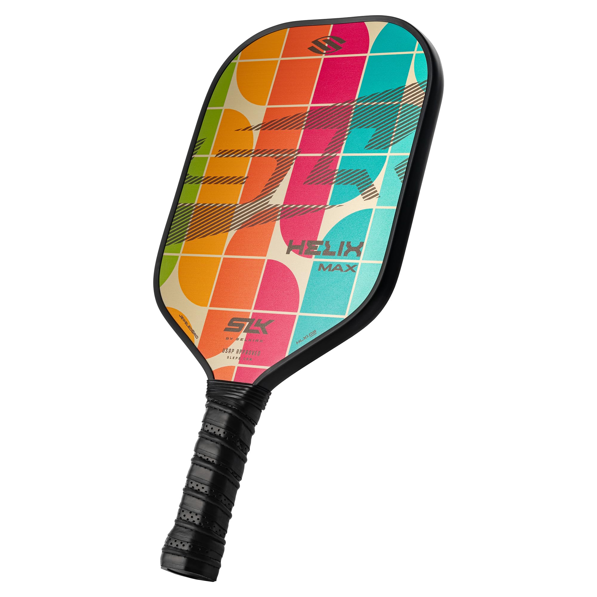 2024 SLK Helix Pro Pickleball Paddle - Premium Carbon Fiber & Fiberglass Hybrid Face with Thermoformed Core for Ultimate Control | Perfect for Competitive Play & Recreational Games