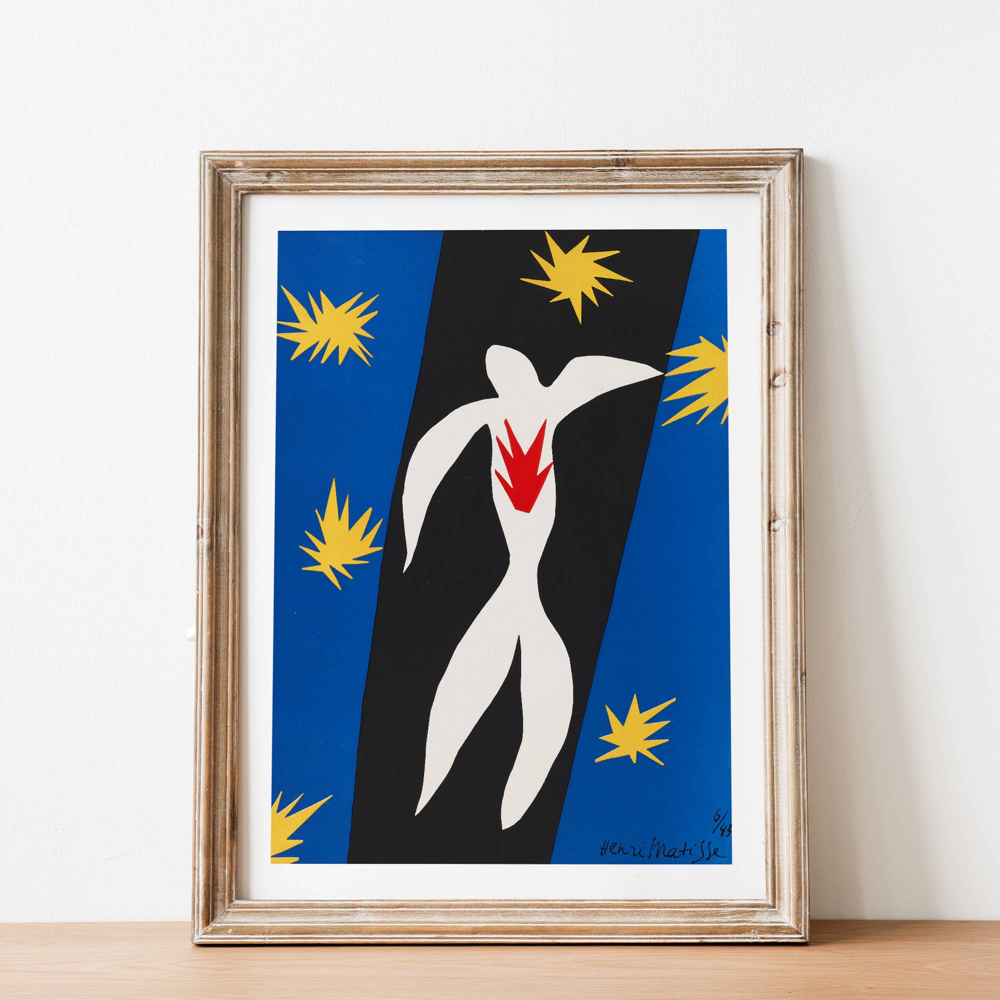 Henri Matisse La Chute d'Icare 1943 Art Print - Famous Modernist Painting Reproduction for Home & Office Wall Decor