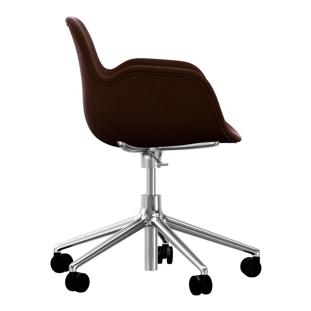 Ergonomic Form Armchair with 5W Swivel Base & Gas Lift Mechanism - Upholstered Office Chair for Home & Workspace Comfort