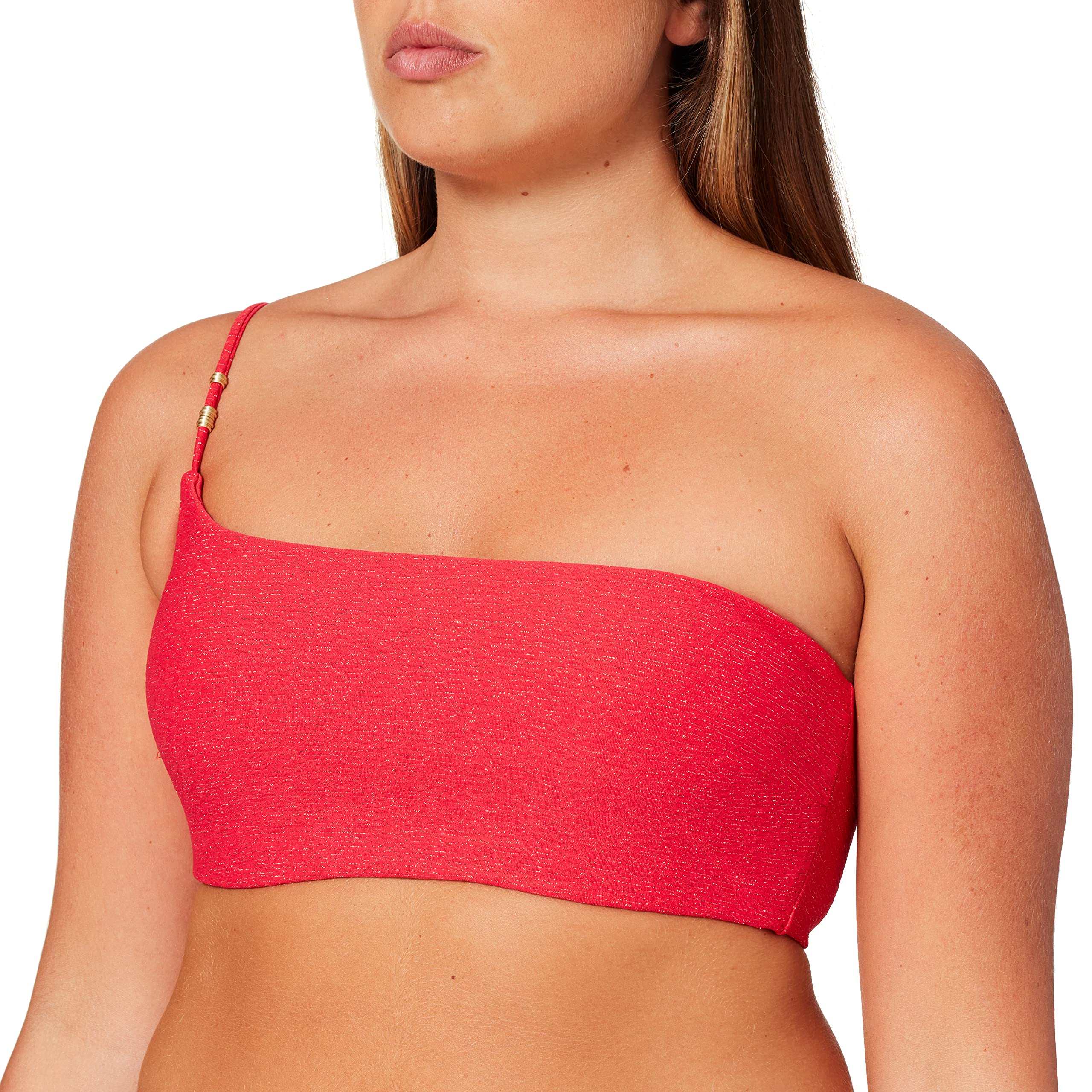 Seafolly Women's One Shoulder Bandeau Bikini Top - Swimwear for Beach, Pool & Vacation | Comfortable & Stylish Swim Suit for Women