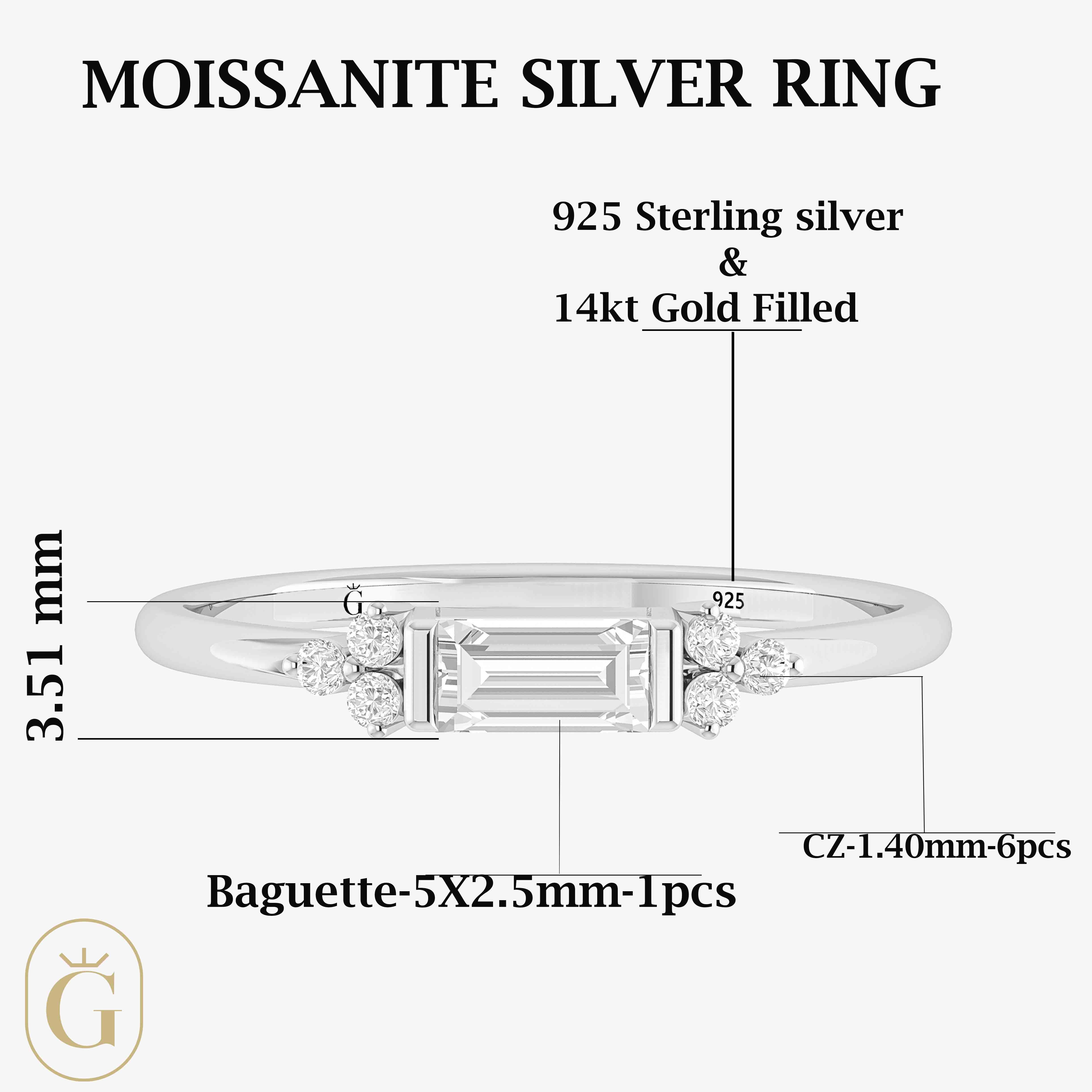 Elegant Round Cut Baguette & Zircon Solitaire Ring for Women - Perfect for Engagement, Wedding, Anniversary & Special Occasions