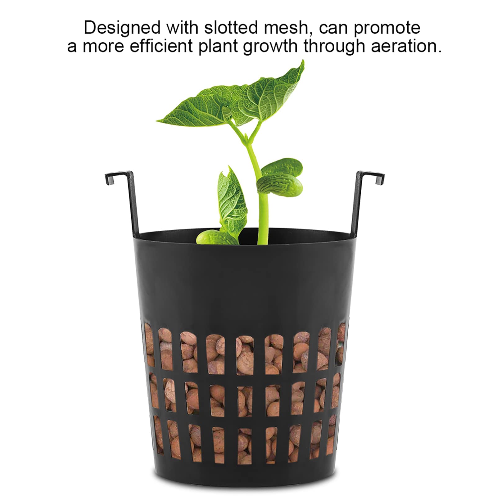 10 Pack Heavy Duty Round Hanging Plant Baskets with Hooks - Breathable Mesh Net Pots for Orchids, Hydroponics, Aquaponics & Aquaculture - Perfect for Indoor/Outdoor Gardening, Vertical Gardens & Home Decor