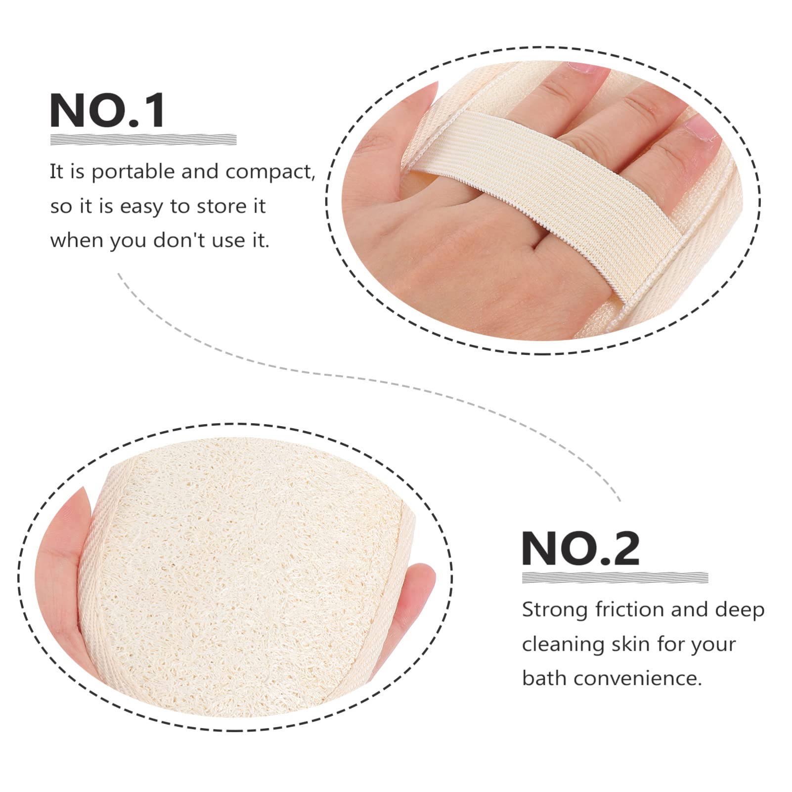 5-Pack Exfoliating Loofah Washcloths for Body & Back Scrub - Natural Bath Sponges, Shower Scrubbers & Bathing Towels for Deep Cleansing & Skin Renewal - Perfect for Home Spa, Daily Shower & Exfoliation Routine