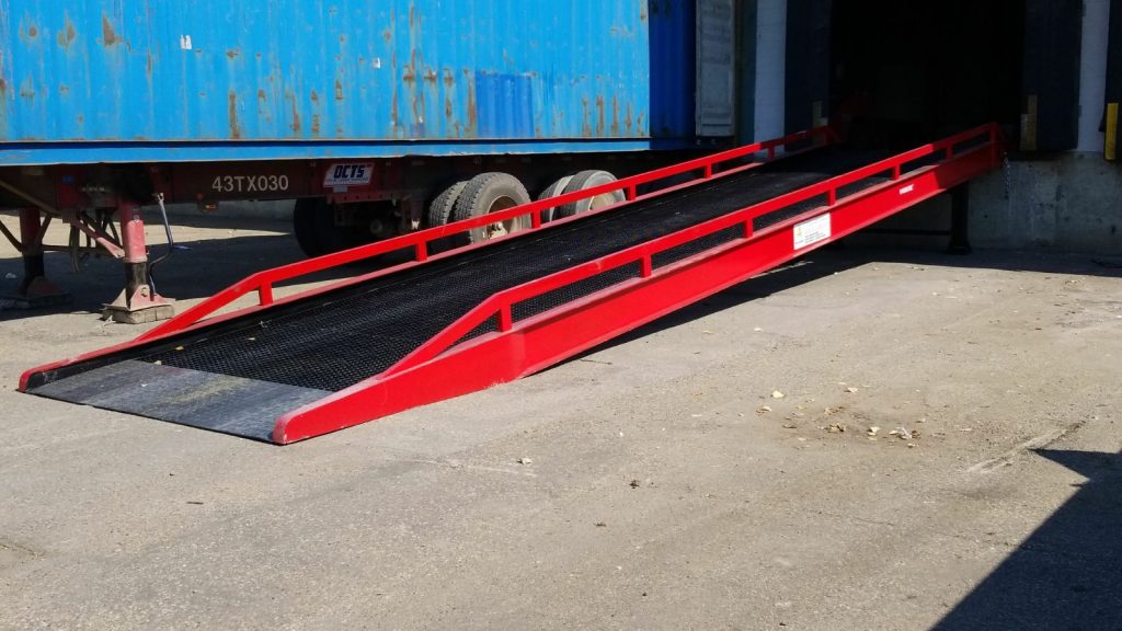 Heavy Duty 33,000 LB Capacity Stationary Loading Ramp - Adjustable Dock Height for Forklifts, Trucks & Industrial Equipment | Warehouse, Construction & Logistics Use