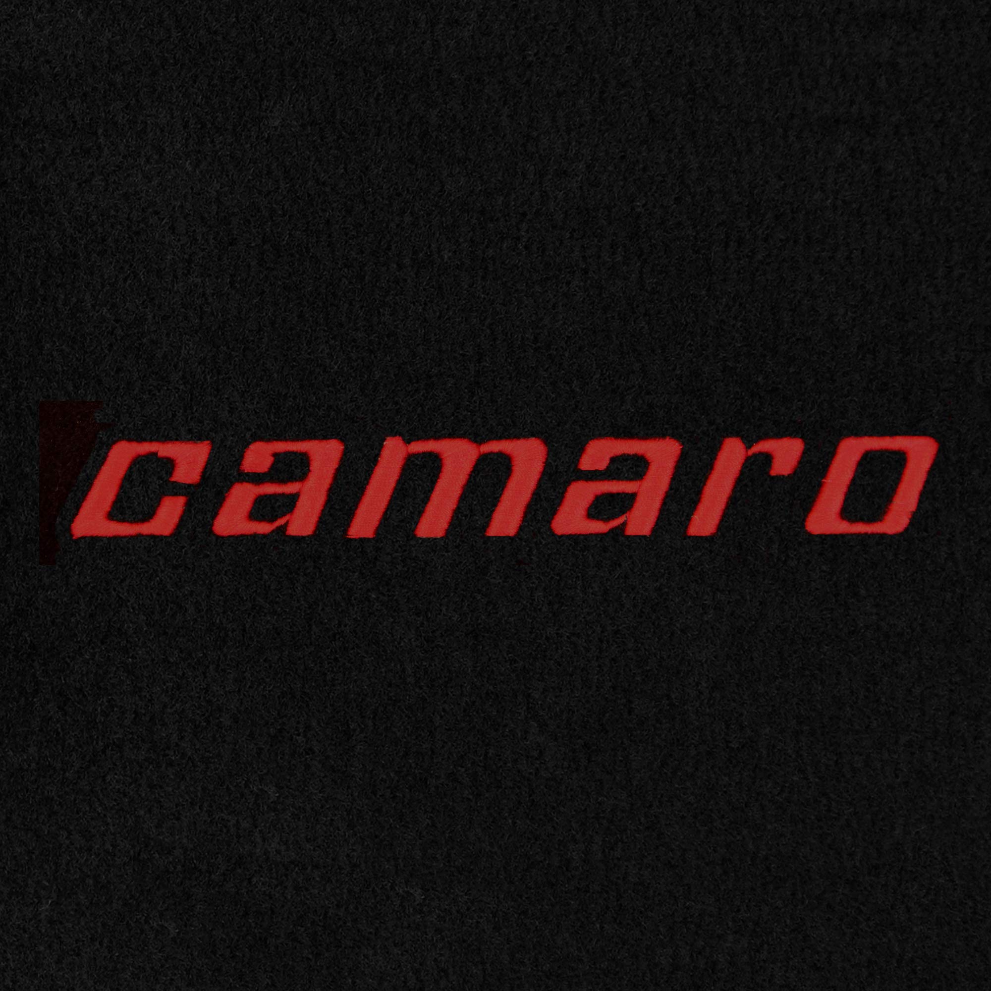 Premium Custom-Fit Carpet Floor Mats for Chevy Camaro 1978-1981 - 2-Piece Front Set with Red Camaro Logo & Black Carpet | Luxury Car Accessories for Enhanced Interior Protection & Style | Perfect for Daily Commutes, Road Trips & Car Shows