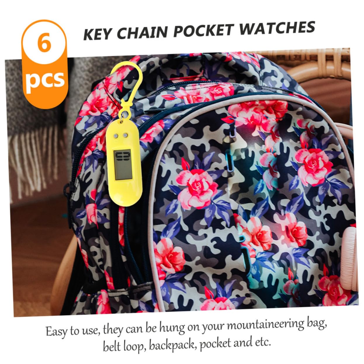 INOOMP 36pcs Digital Keychain Watch - Lightweight Sports Watch for Students & Outdoor Activities