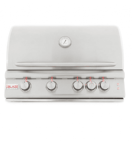 Blaze BLZ4LTE2LP 32-Inch 4-Burner LTE Gas Grill with Rear Burner & Built-In Lighting System - Propane Fuel - Perfect for Outdoor Cooking, Backyard BBQs, and Patio Entertaining