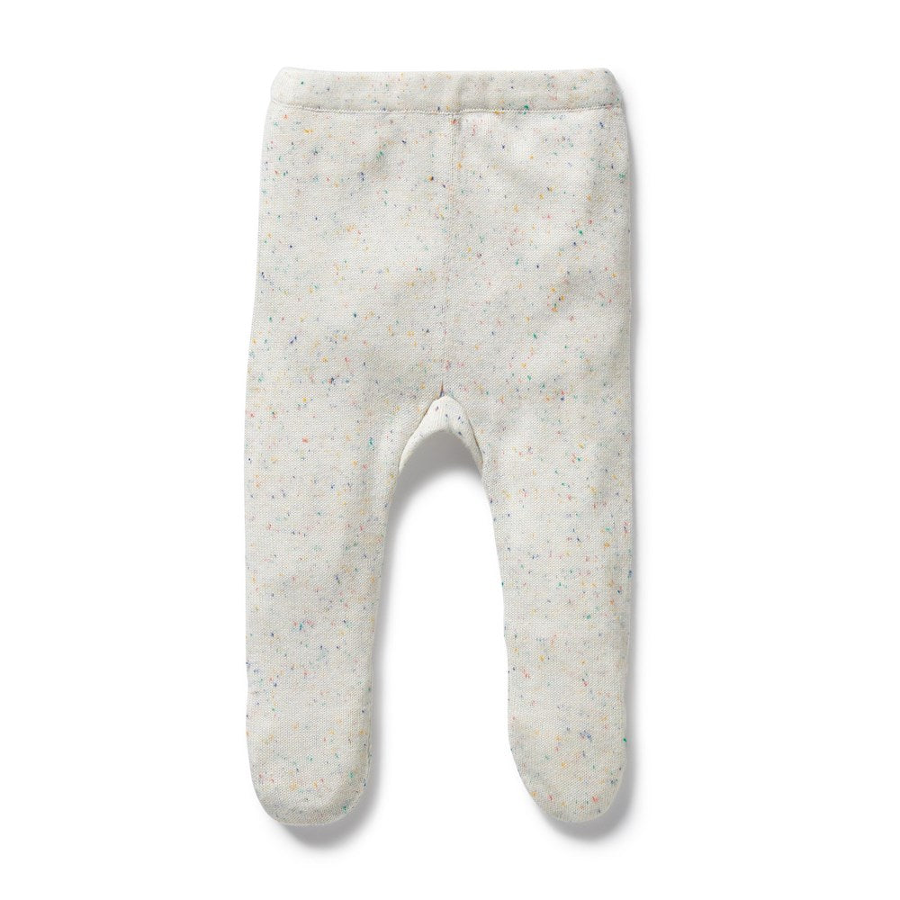 Organic Cotton Knitted Baby Leggings with Feet - Soft & Comfortable Infant Pants for Playtime, Sleep & Everyday Wear
