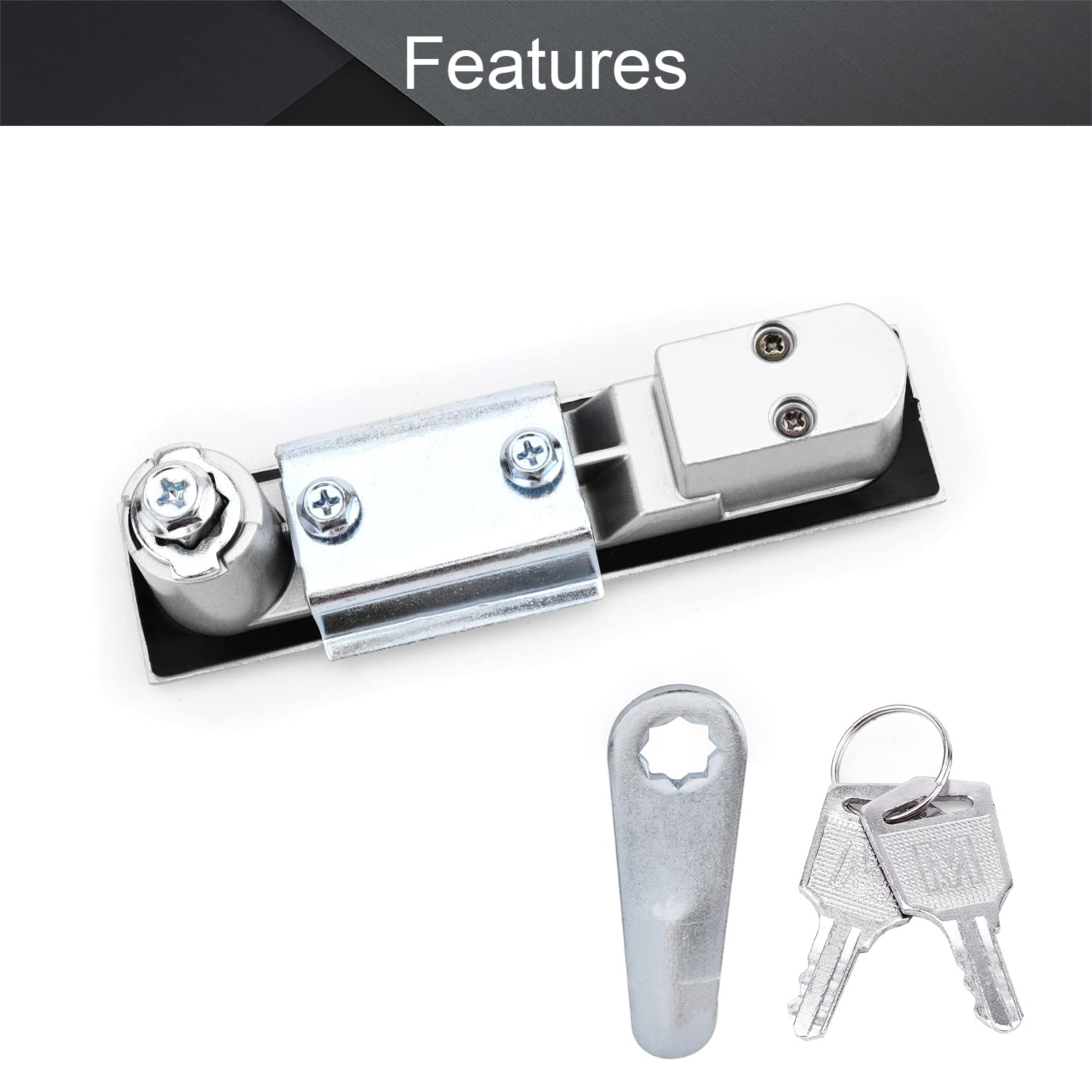 MroMax 1Pcs Electric Cabinet Door Cam Lock - 35mm Thick Panel Pull Type Lock with Key (Model 818-1A) | Secure Storage, Electrical Enclosures & Office Furniture