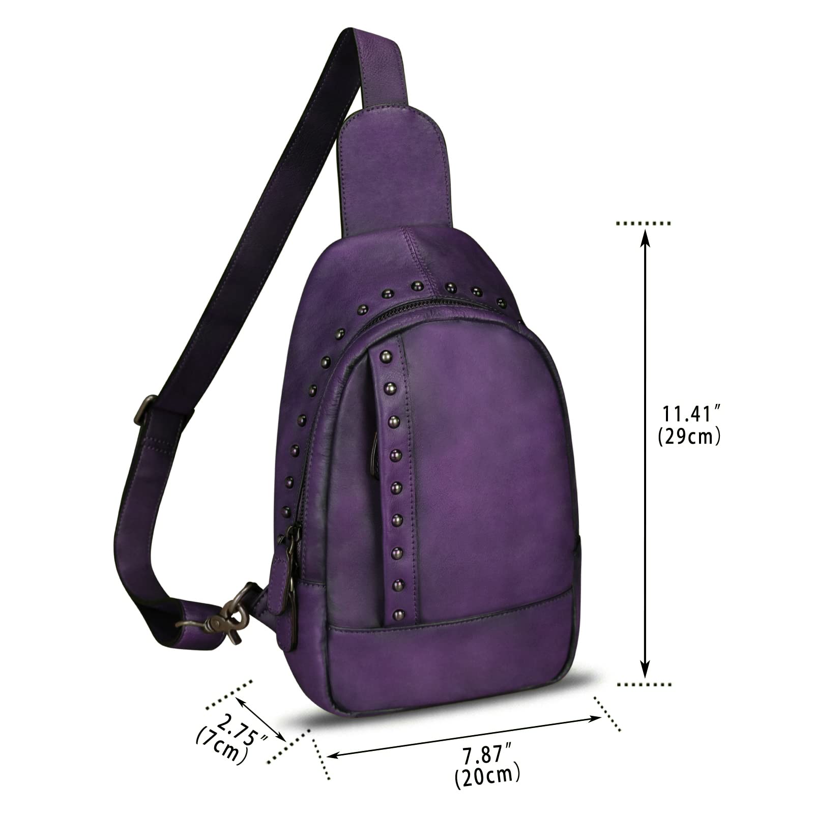 Genuine Leather Sling Bag for Women - Vintage Handmade Crossbody Purse & Shoulder Backpack - Perfect for Hiking, Travel, and Casual Everyday Use