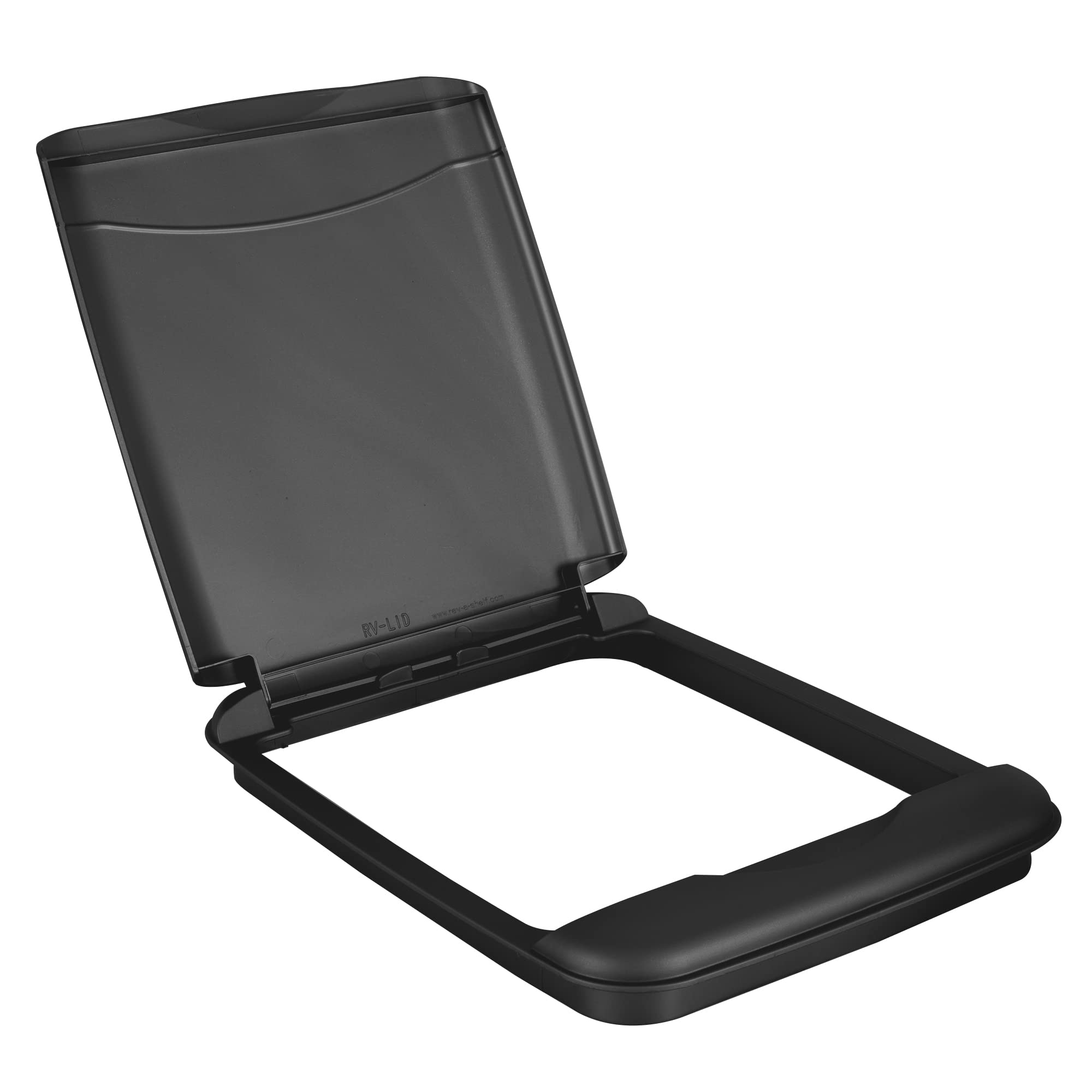 Rev-A-Shelf 35 Quart Replacement Garbage Can Lid - Black Plastic Trash Bin Cover for Kitchen & Bathroom Cabinets, RV-35-LID-18-1 - Perfect for RV, Home, and Office Organization