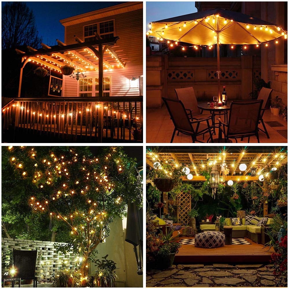 Metaku 33ft 80LED Globe Fairy String Lights with Remote - Waterproof Battery Operated Indoor/Outdoor Decorative Lighting for Christmas, Wedding, Party, Patio & Garden - Perfect for Home Decor, Backyard Ambiance and Holiday Celebrations