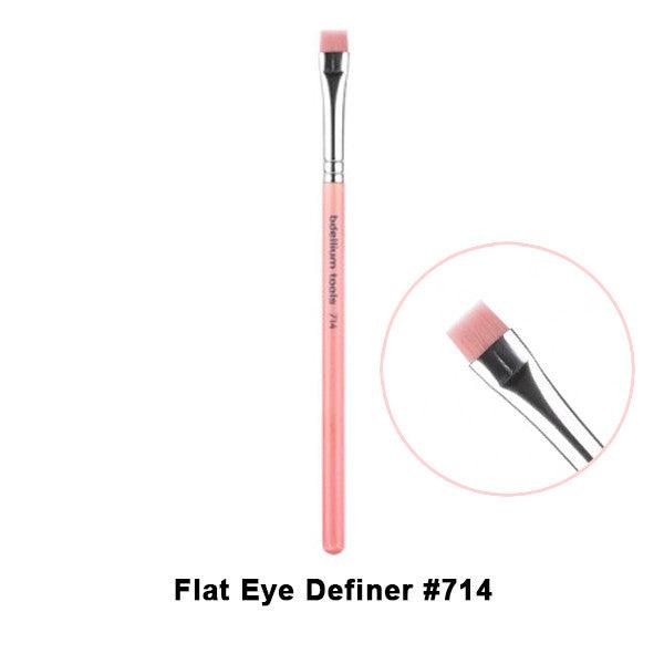 Bdellium Tools Pink Bambu Eye Makeup Brushes - Professional Vegan Makeup Brush Set for Eyeshadow, Blending & Eyeliner - Perfect for Travel & Everyday Makeup