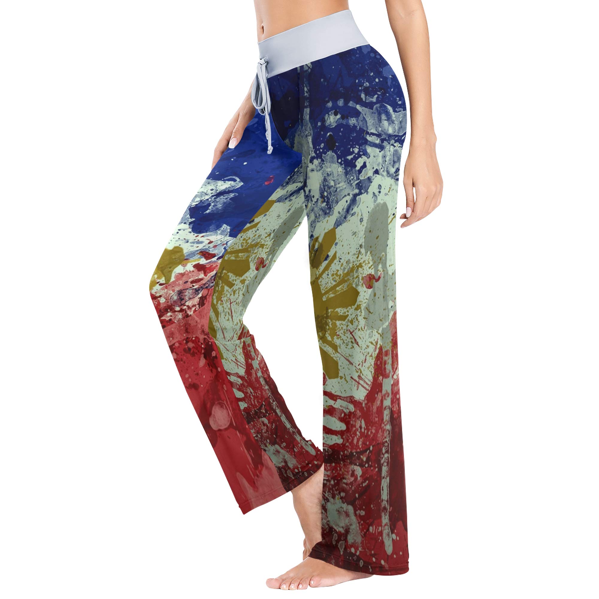 Women's High Waist Palazzo Pajama Pants - Soft Lounge Leggings with Drawstring Waist for Sleep & Relaxation | Comfortable Wide Leg Yoga Pants for Home, Travel & Casual Wear