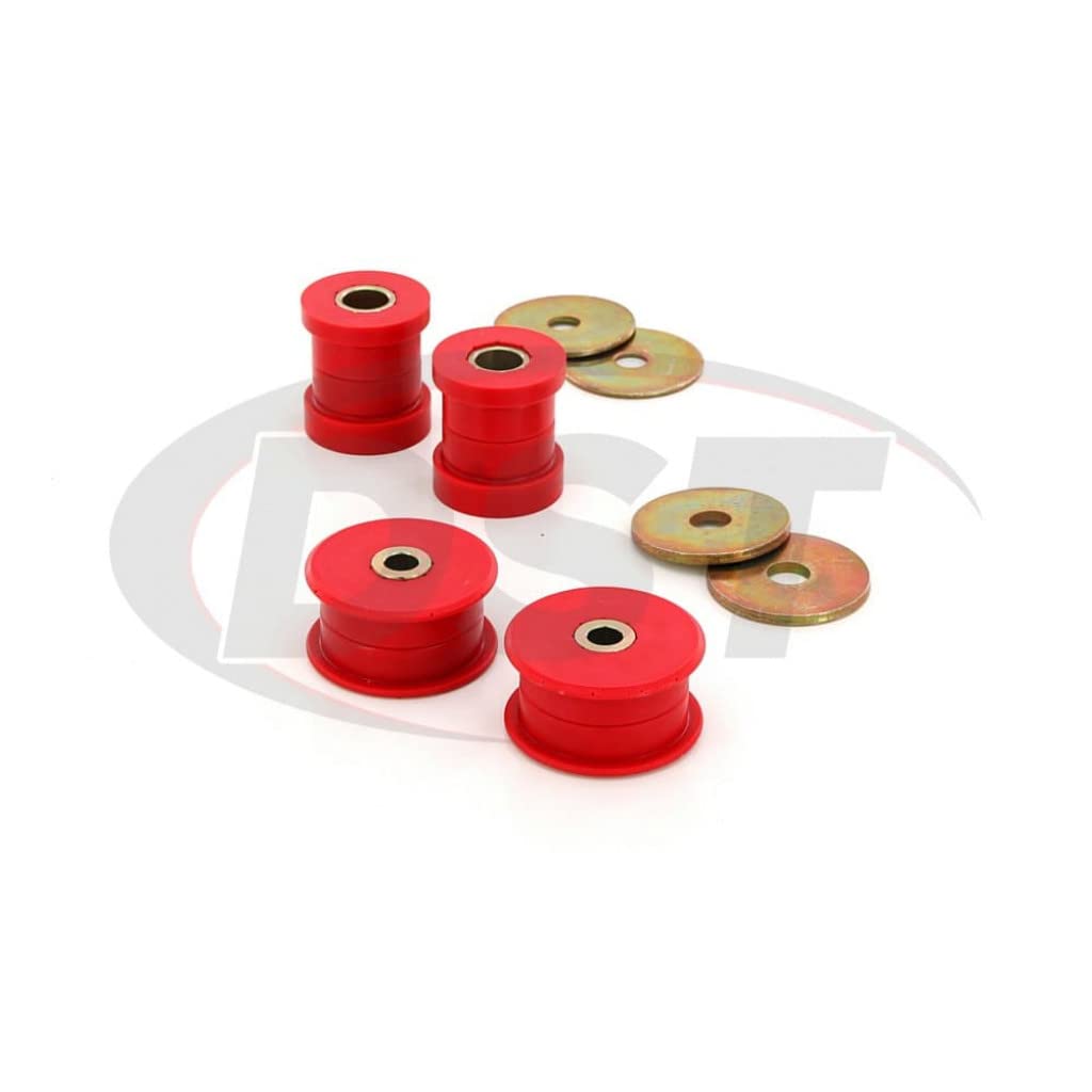 Energy Suspension Rear Differential Bushing Kit for 2003-2005 Mitsubishi Lancer - Red 5.1108R | Improves Handling & Reduces Vibration for Performance Driving & Track Use