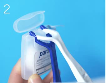 Paro Floss Holder & Mint Waxed Fluoridated Dental Floss 50M - Essential Oral Care for Braces, Bridges & Tight Teeth Gaps