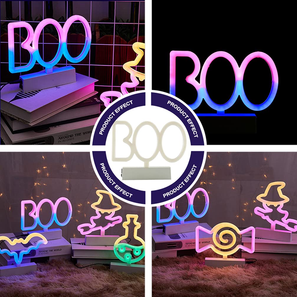 Uonlytech Halloween Neon Sign - LED Night Light for Bedside, Table, or Festival Decor - Perfect for Halloween Parties, Room Lighting & Home Decoration