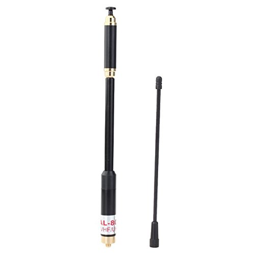 AL-800 10W Telescoping Dual Band Antenna for Walkie Talkie - Long Range Communication for Outdoor, Hiking, Camping & Emergency Use