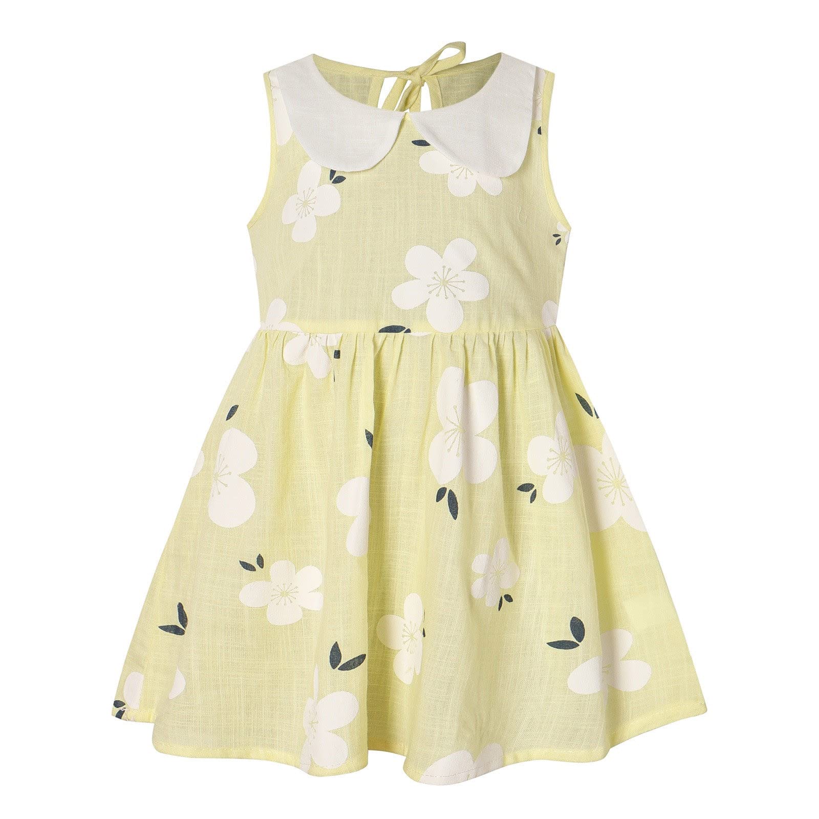 Baby Girls Floral Princess Dress - Sleeveless Beach Vest for Toddlers