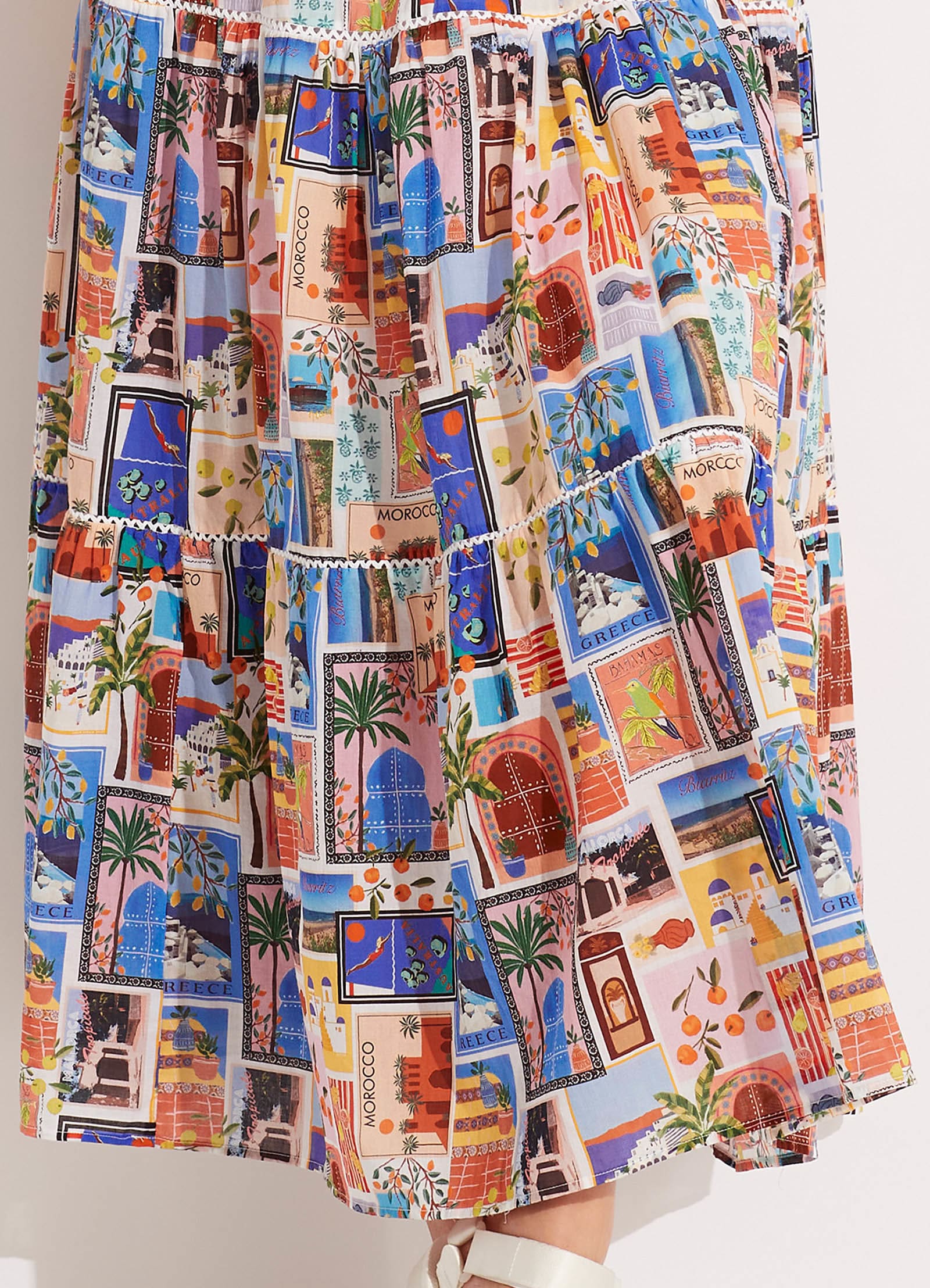 Stylish Vacation Skirt in Azure Blue - Perfect for Beach Getaways, Summer Travel & Casual Outings