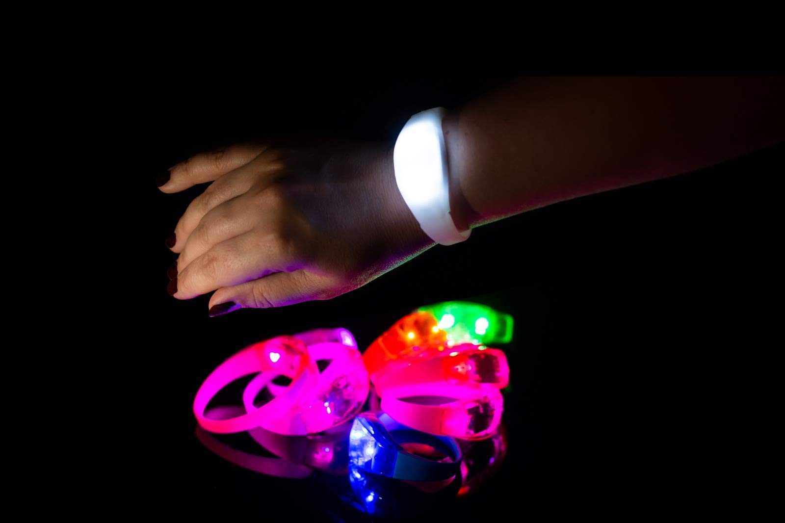 Glow in the Dark Bracelets - 14 Pack Music & Sound Activated LED Glow Wristbands with Flashing Strobe Lights | Perfect for Birthday Parties, Concerts, Raves, Festivals & Night Events | Fun Glow Party Favors for Kids & Adults