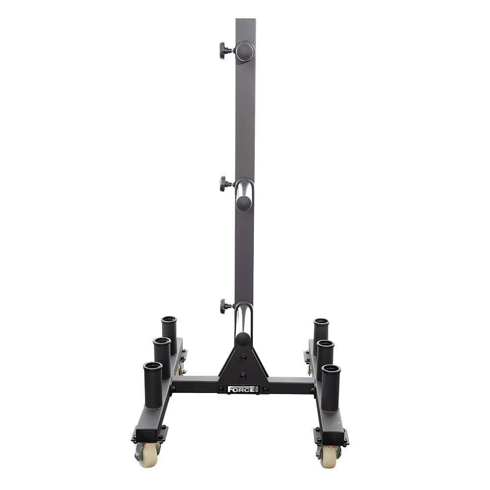 Force USA Bumper Plate and Barbell Storage Tree - Heavy Duty Weight Plate Organizer Rack for Olympic Barbells - Perfect for Home Gym, CrossFit & Commercial Fitness Centers