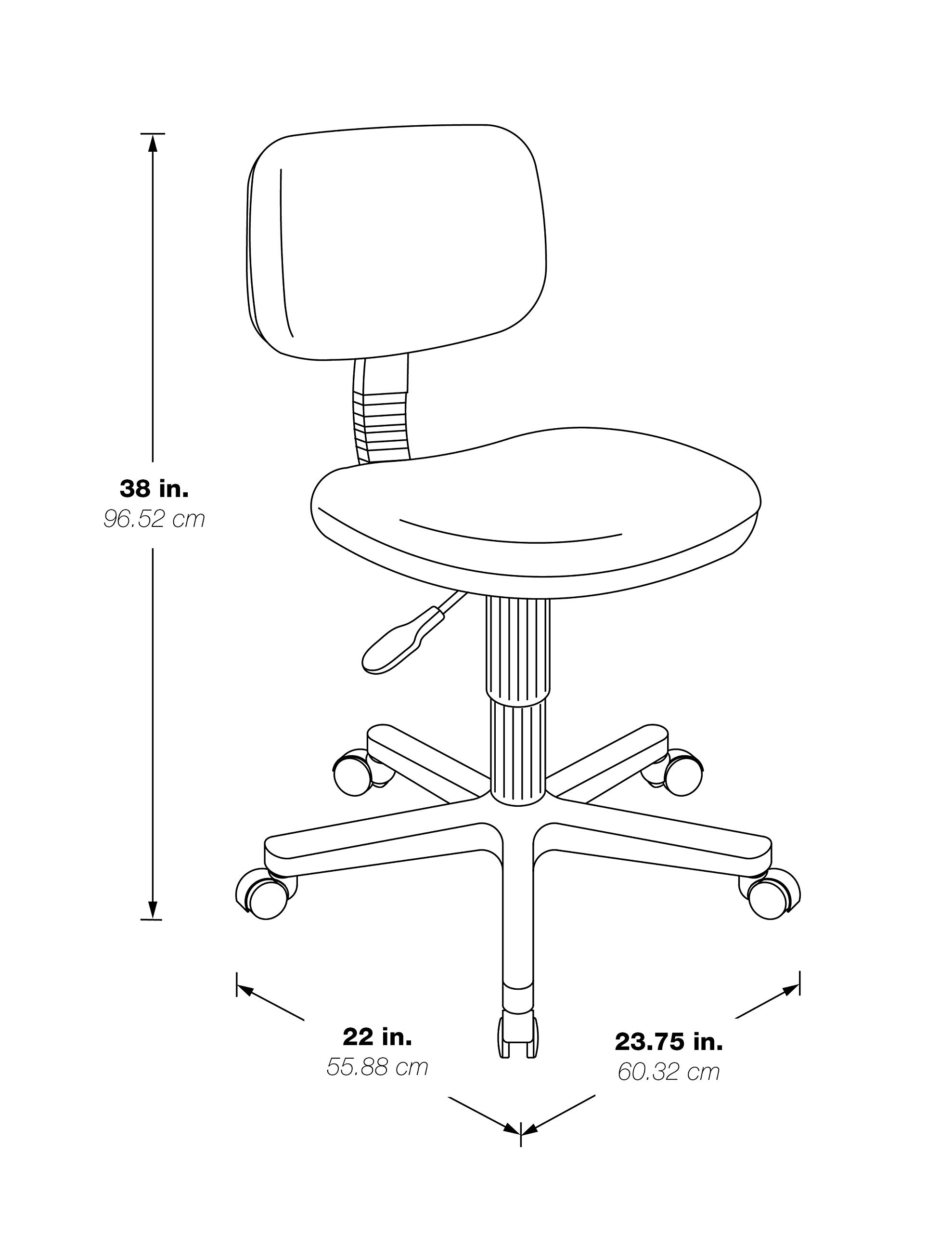 Office Star SC Series Adjustable Ergonomic Office Chair with Padded Foam Seat & Back - Interlink Flint Fabric - Perfect for Home Office, Computer Desk & Workspace