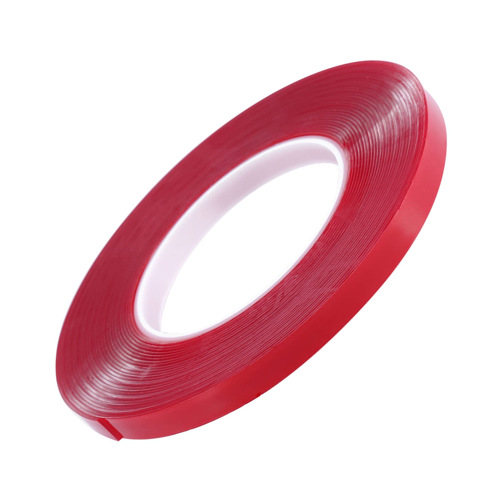 10m Double-Sided Nail Art Adhesive Tape - Strong Press On Nail Stickers with Red Film for False Nail Tips & Manicure Tools | Perfect for Salon Professionals, DIY Nail Artists & At-Home Nail Extensions