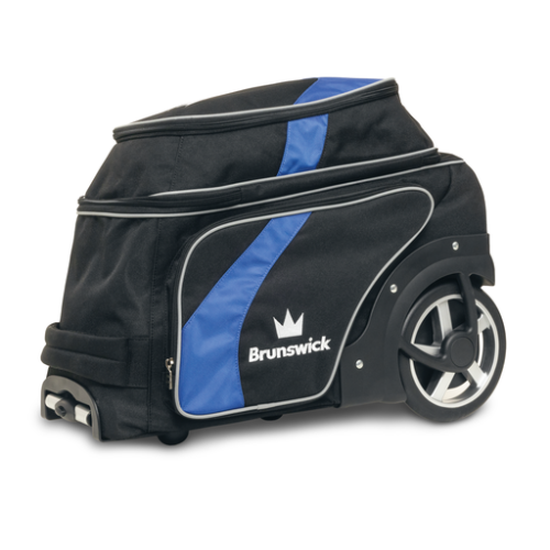Brunswick Charger 2 Ball Roller Bowling Bag - Blue | Durable 2-Ball Bowling Bag with Wheels for Easy Transport | Perfect for League Play & Tournament Travel