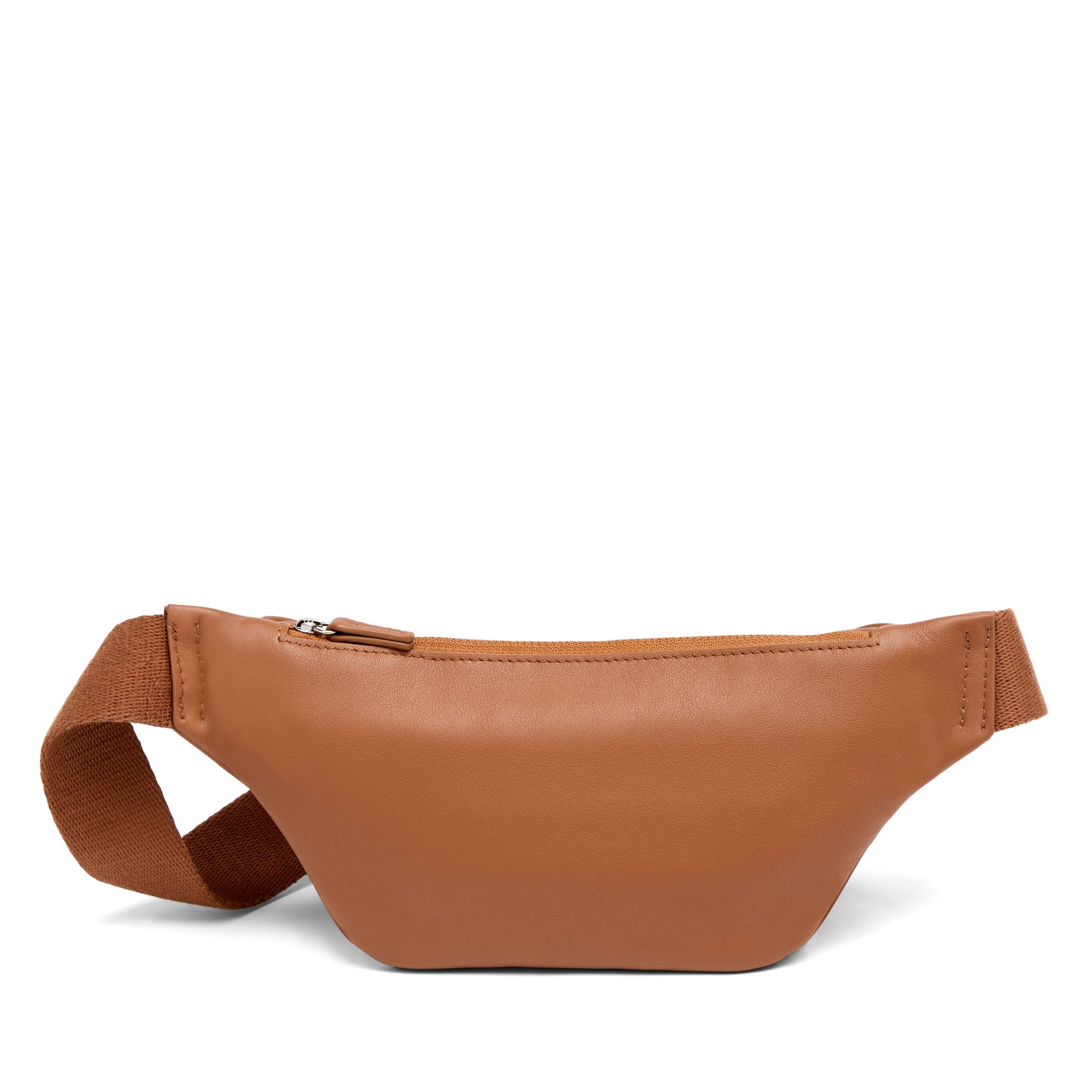 Blake Slim Belt Bag for Women & Men - Genuine Leather Crossbody Fanny Pack - Adjustable Waist Pack for Travel, Running, Hiking, Concerts & Daily Use - Cognac Brown