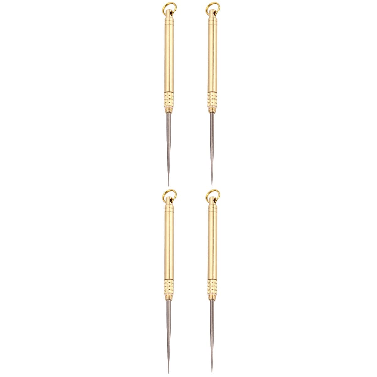 INOOMP 4-Piece Detachable Stainless Steel Fruit Picks - Reusable Appetizer & Dessert Forks for Home, Outdoor, Camping, Picnic - Perfect for Fruit Platters, Cheese Boards, and Party Snacks
