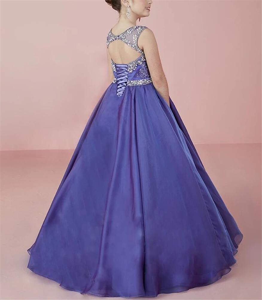 **Elegant Beaded Pageant Dresses for Girls – Strapless Organza Ball Gowns | Perfect for Pageants, Weddings & Special Occasions**