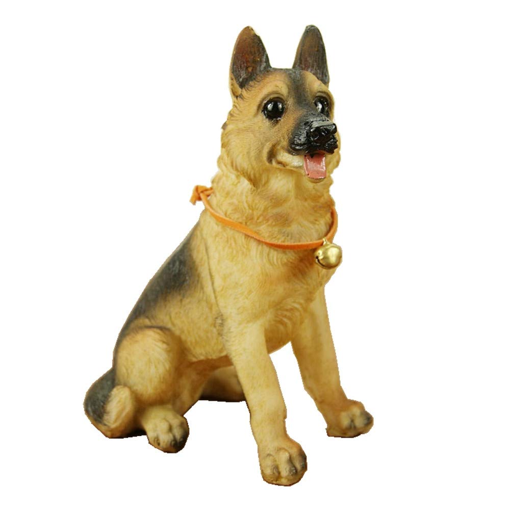JuzzQ Realistic German Shepherd Dog Statue - Handcrafted Resin Figurine for Home & Office Decor, Collectible Gift for Dog Lovers | Perfect for Shelf Display, Desktop Decoration, and Pet-Themed Gifts
