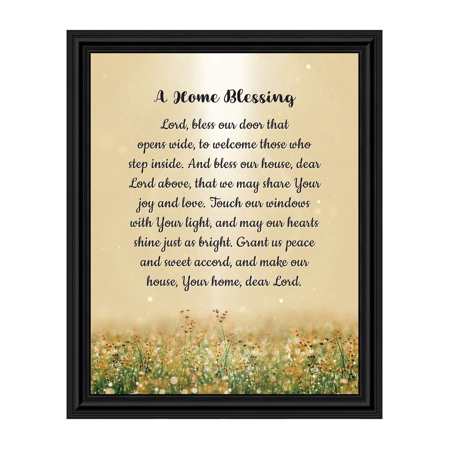 God Bless This Home Sign - Inspirational Christian Wall Decor for House Blessing - Perfect for Living Room, Bedroom & Entryway