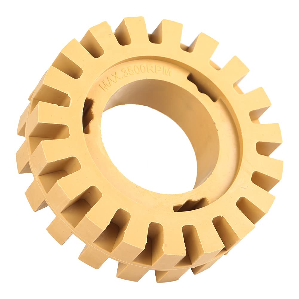 4 Inch 100mm Serrated Rubber Belt Grinder Sander Wheel - Metal Grinding, Polishing & Fine Finishing Tool with Zigzag Teeth for Cleaning - Perfect for Workshop, DIY Projects & Metalworking