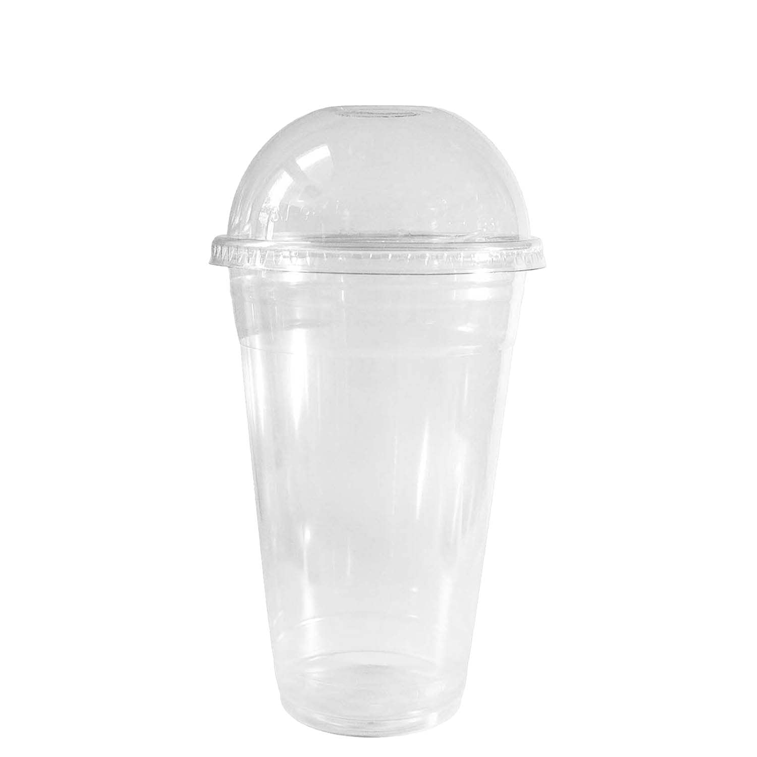 20 oz Clear Plastic Disposable Cups with Dome Lids - 1000 Pack | Iced Coffee, Smoothie, Juice, Soda & Cocktail Drinkware | Perfect for Coffee Shops, Bubble Tea, Parties & Takeout Restaurants | BPA-Free Pet Cups for Cold Beverages & Desserts Like Parfaits