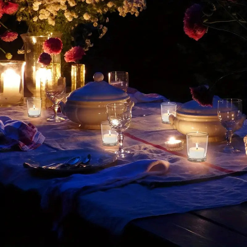 10 Pack Glass Tealight Holders - Elegant Candle Holders for Wedding, Party, Festival & Home Decor - Perfect for Romantic Dinners, Holiday Centerpieces & Special Events