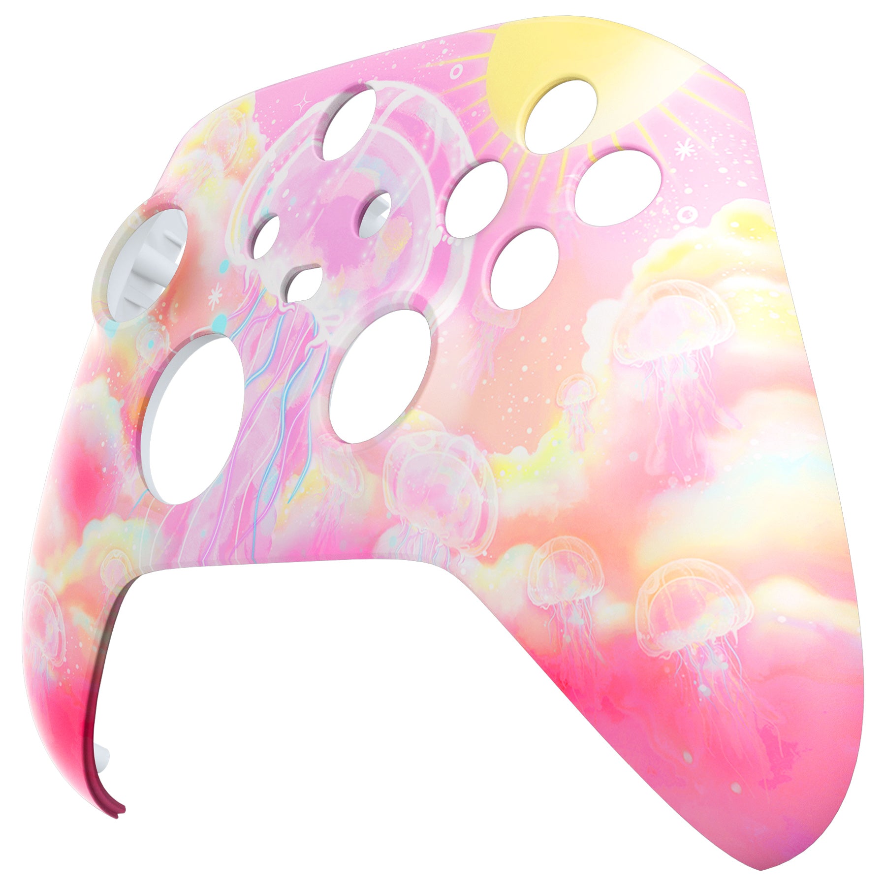 eXtremeRate Pink Jellyfish Soft Touch Grip Faceplate for Xbox Series X/S Controller - Replacement Shell Case with Enhanced Comfort (Controller Not Included) FX3R025 | Perfect for Gaming, Streaming & Long Play Sessions