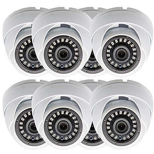 Evertech 8-Piece 1080p HD AHD/TVI/CVI Analog Security Camera System - Weatherproof Metal Housing, Day/Night Vision, Wide Angle for Indoor/Outdoor Surveillance - Perfect for Home, Business & Warehouse Security Monitoring