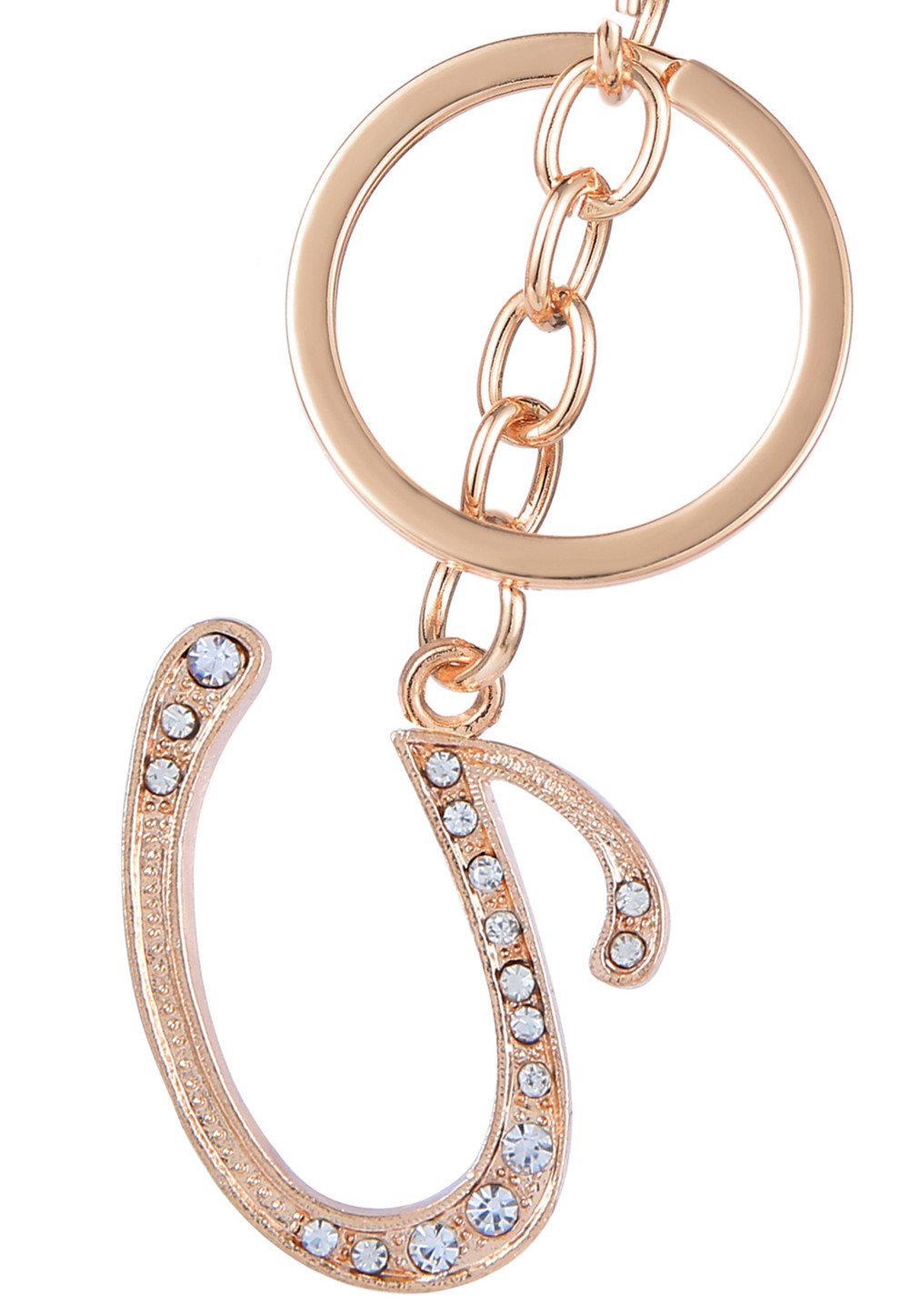 AlphaAcc Elegant Crystal Alphabet Initial Letter Keychain for Women - Stylish Purse Charm & Handbag Accessory with Key Ring - Perfect for Gifts, Daily Use & Fashion Accessories