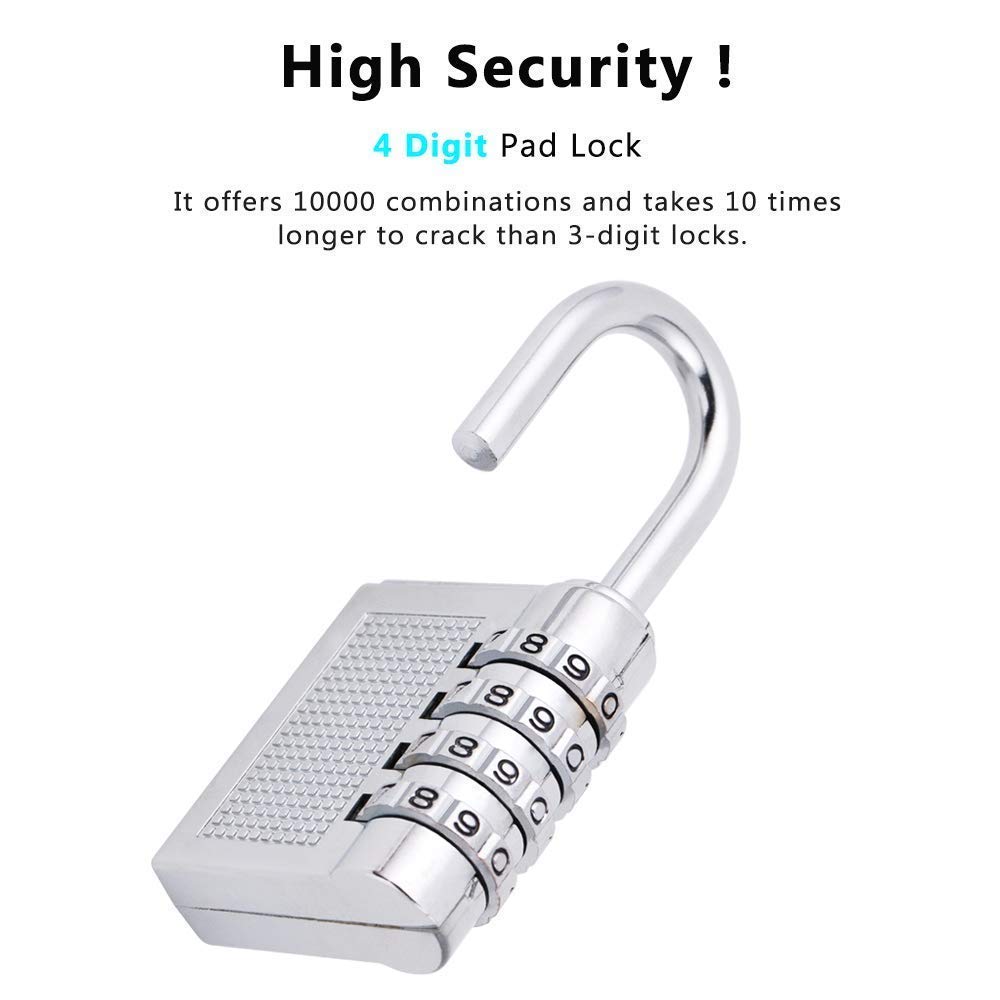 4-Digit Combination Padlock - Tiny Cute Handbag-Shaped PIN Safe Lock (Color May Vary) | Perfect for School Lockers, Gym Bags, Luggage & Travel Security