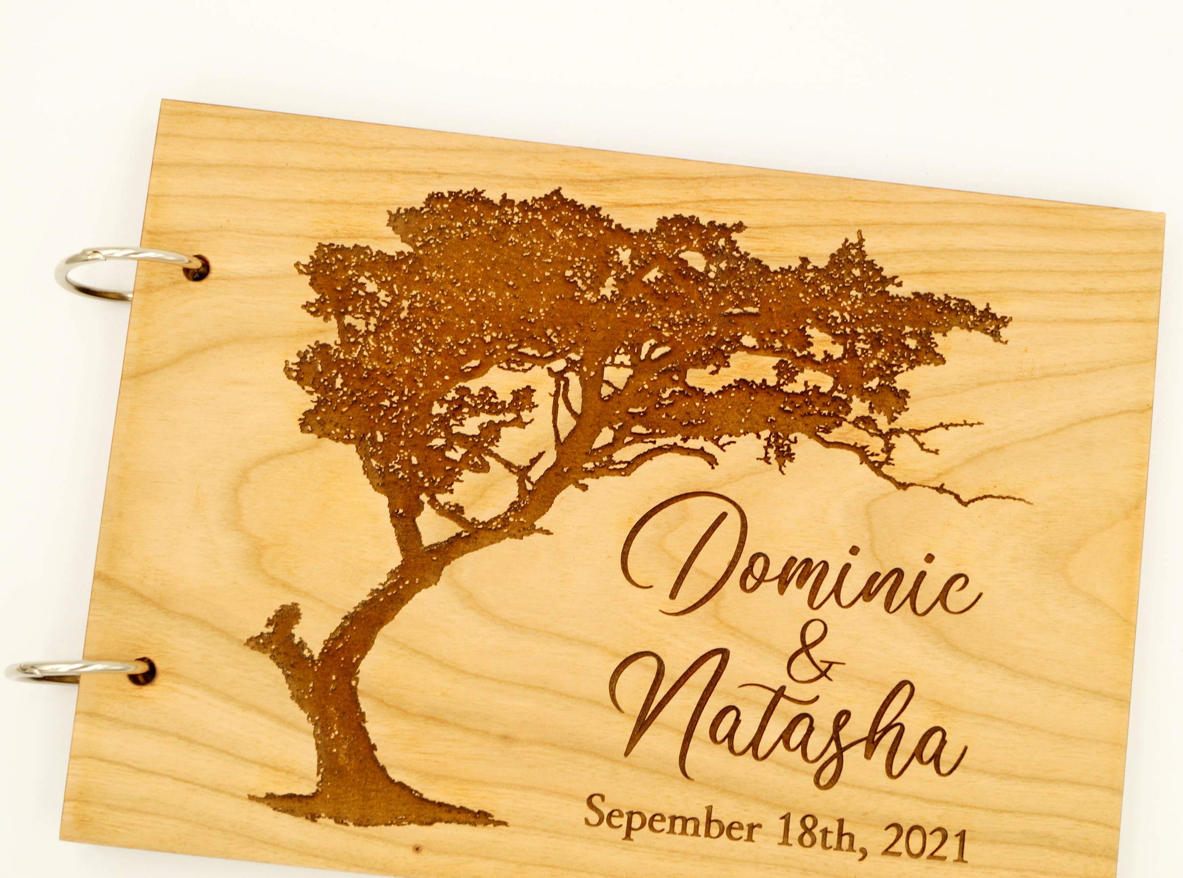Personalized Wedding Guest Book - Custom Wooden Sign Guest Book Album for Wedding Ceremony, Reception & Bridal Shower - Perfect for Anniversary Gifts & Keepsakes