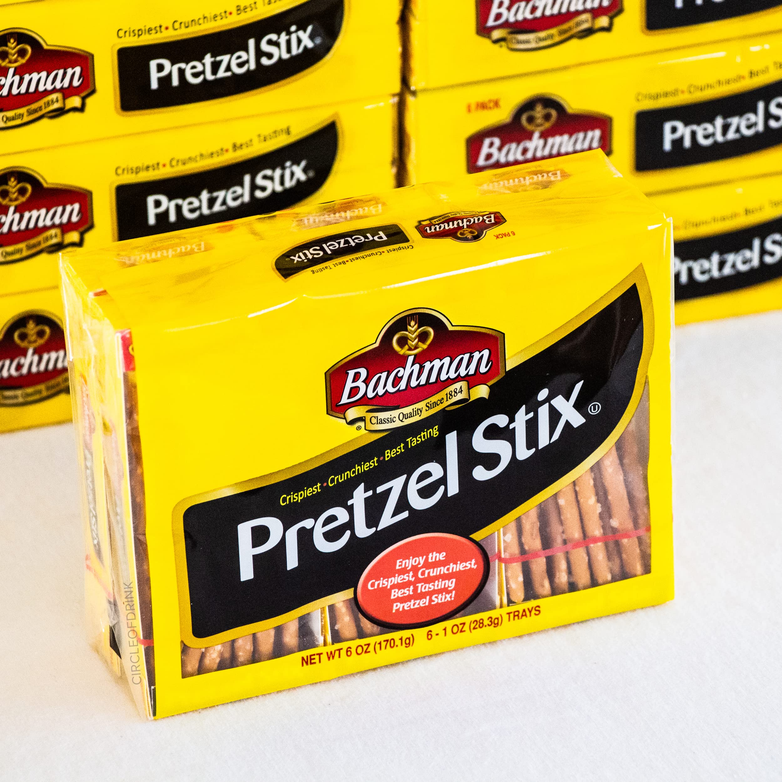 Utz Dark Russets Gourmet Kettle Classics Potato Chips (6 Pack, 8oz Bags) & Bachman Pretzel Stix (6oz) - Crunchy Snack Variety Pack for Parties, Picnics & Movie Nights - Thick Cut, Delicious Kettle Cooked Chips & Pretzel Sticks Combo