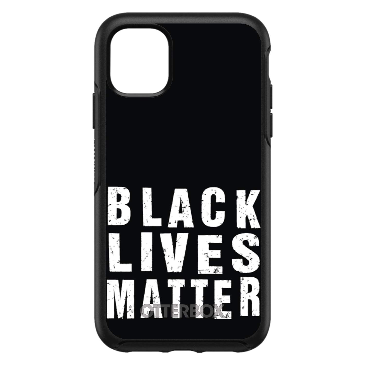 DistinctInk iPhone 11 Pro Case (5.8 Inch) - Durable Protective Cover Compatible with OtterBox Symmetry - Black Lives Matter Design - Perfect for Everyday Use & Anti-Scratch Protection