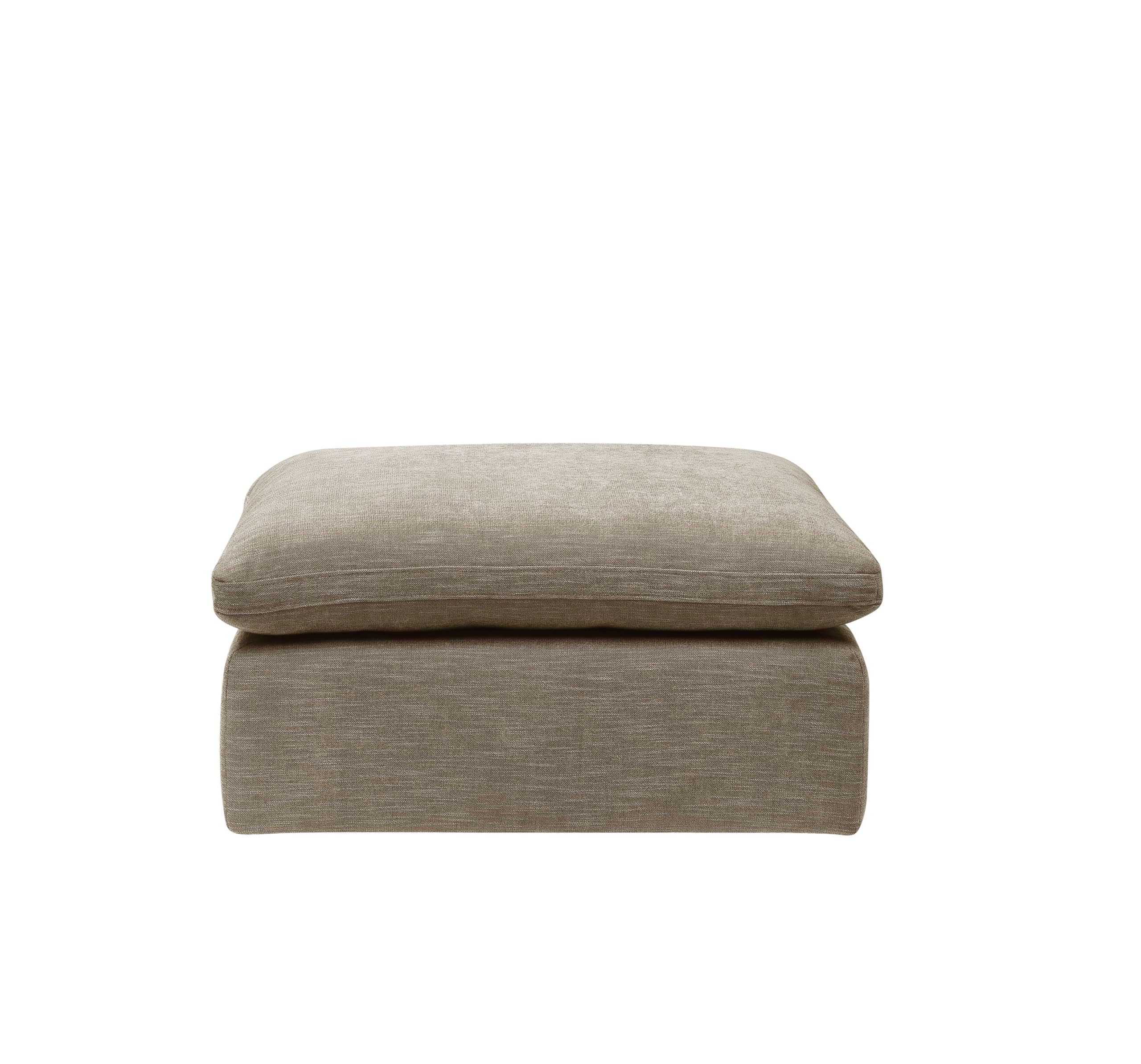 Acme Furniture Linen Upholstered Modular Ottoman with Storage - Beige Living Room Footrest, Bedroom Bench & Home Decor Accent Piece