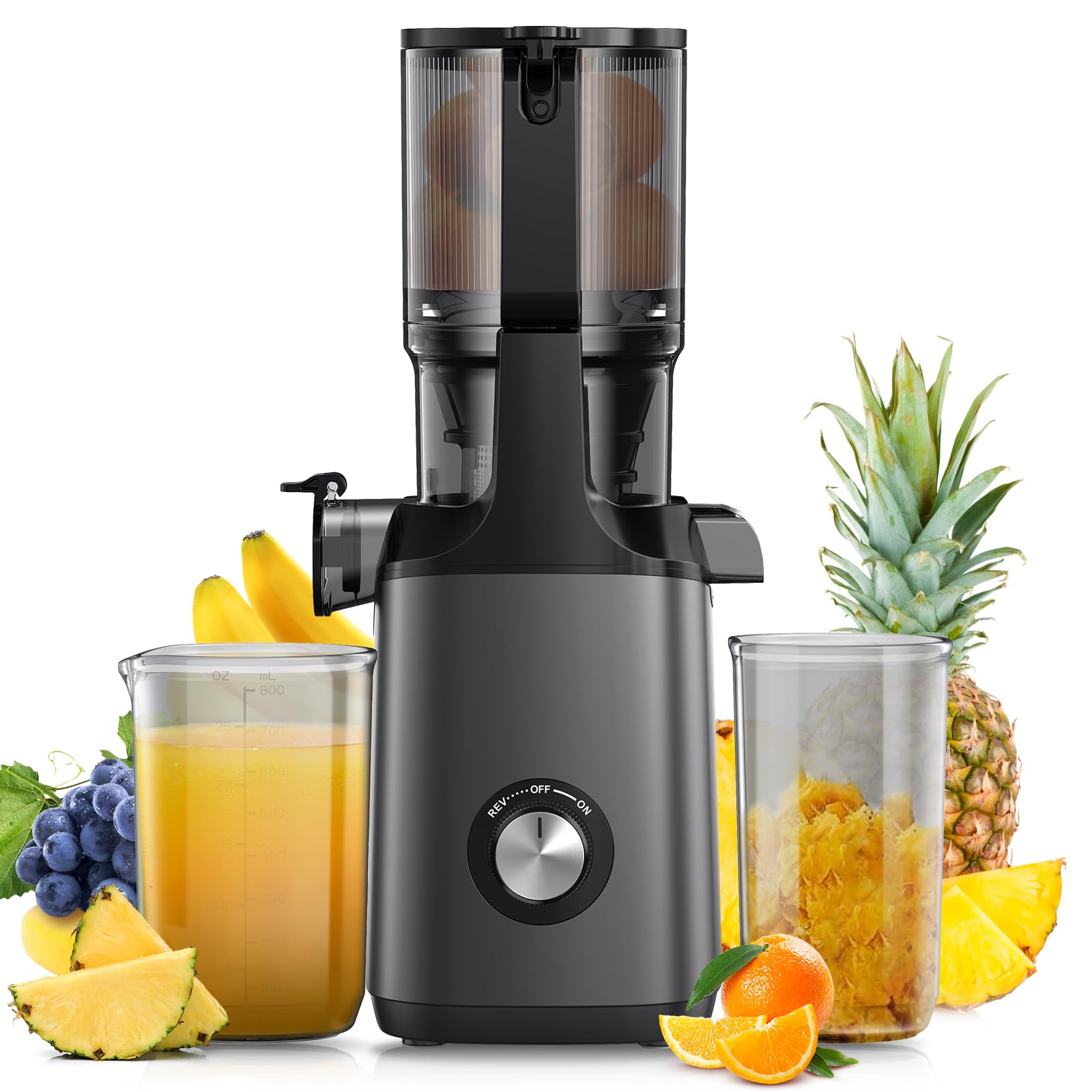 JoyBear Cold Press Juicer - Slow Masticating Juicer Machine with 4.3